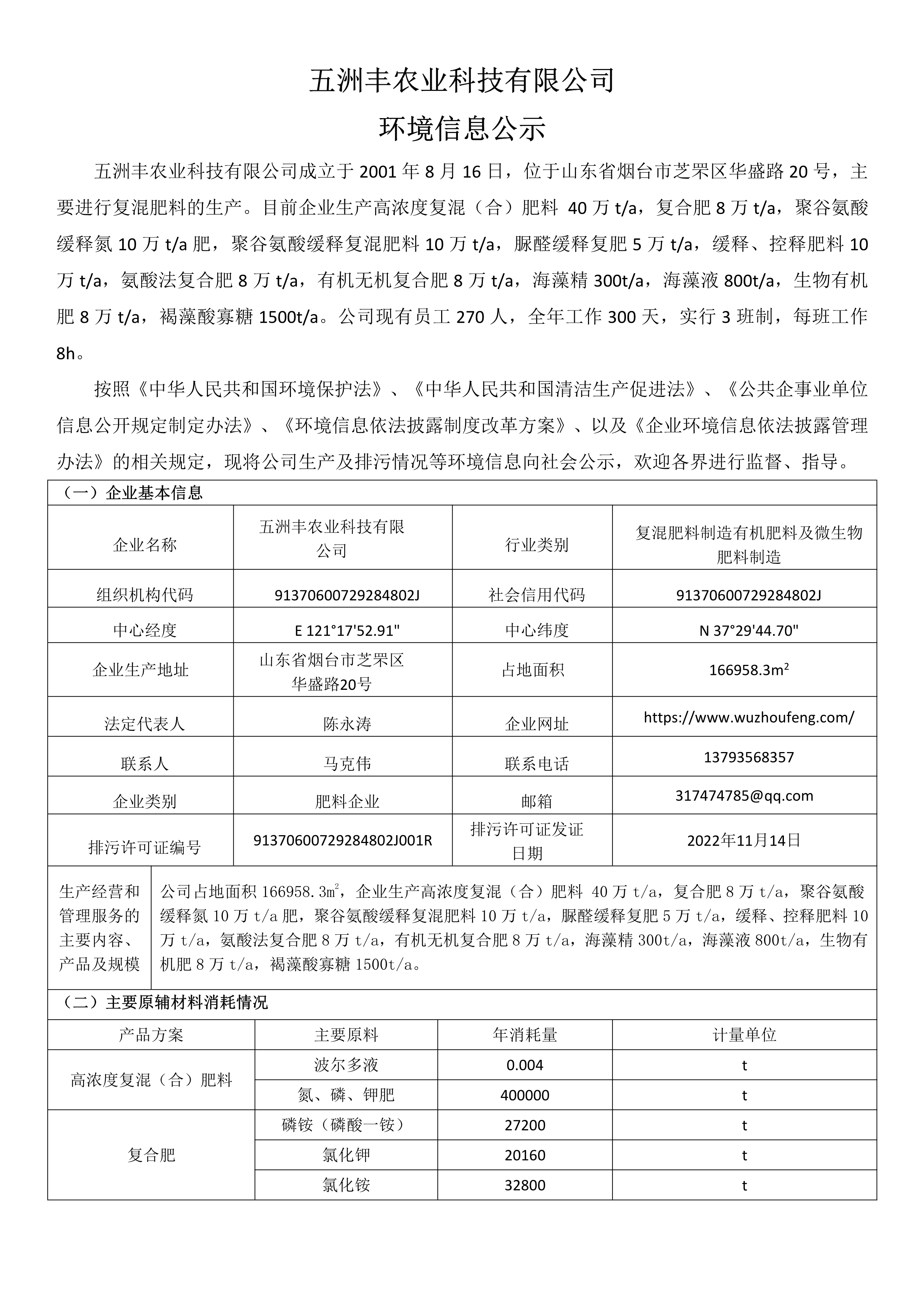 五洲丰农业科(kē)技有(yǒu)限公司环境信息公示